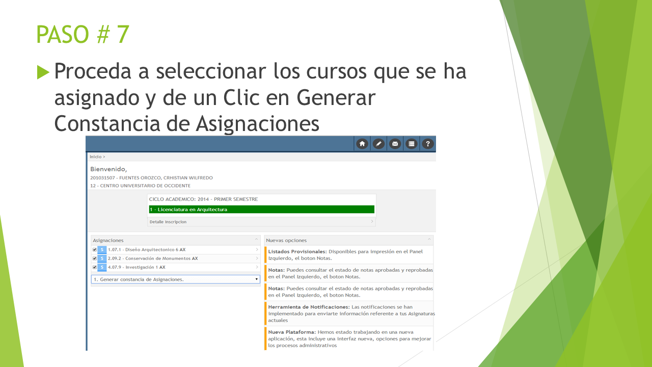 Pasos para asignación de cursos 2021-2  9/9